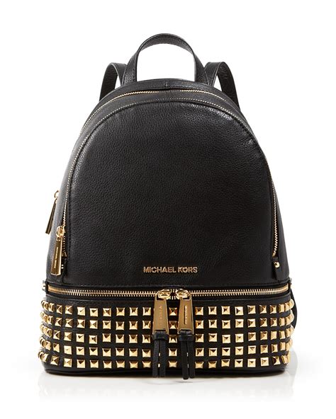 michael kors rhea zip studded backpack|Michael Kors rhea colorblock backpack.